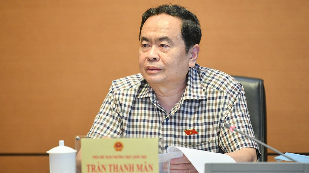 Phó Chủ tịch Thường trực Quốc hội Trần Thanh Mẫn làm việc với Lãnh đạo Văn phòng Quốc hội -4