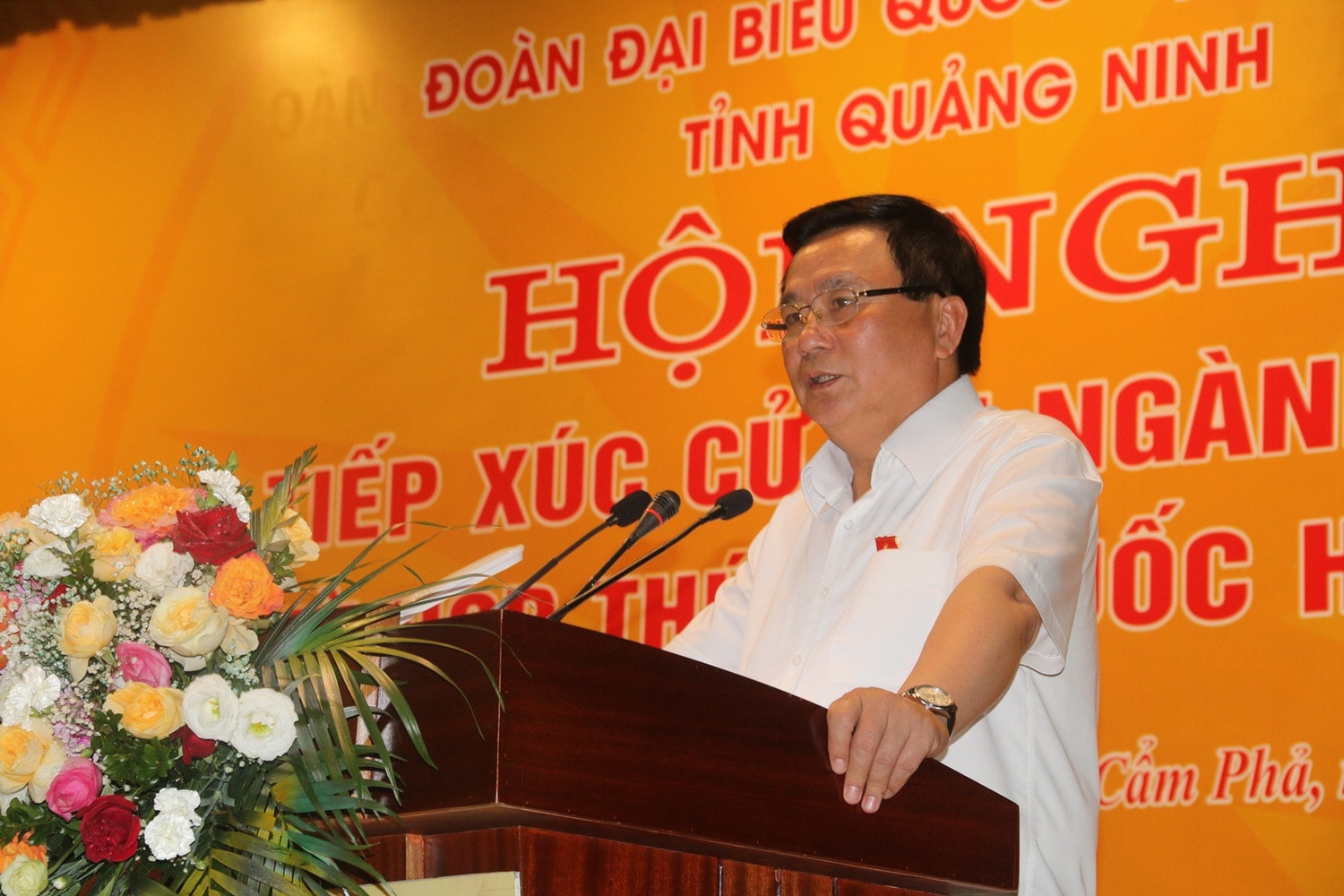 Ủy viên Bộ Chính trị, Giám đốc Học viện Chính trị quốc gia Hồ Chí Minh, Chủ tịch Hội đồng lý luận Trung ương Nguyễn Xuân Thắng Đoàn ĐBQH tỉnh Quảng Ninh tiếp xúc cử ngành Than -0