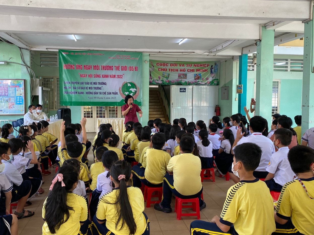 Ngày hội sống xanh với các hoạt động tham gia bảo vệ môi trường tại Quận Tân Bình. Nguồn: ITN