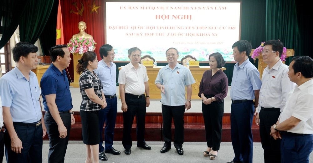 Đoàn ĐBQH tỉnh Hưng Yên tiếp xúc cử tri sau Kỳ họp thứ Ba, Quốc hội Khóa XV -0