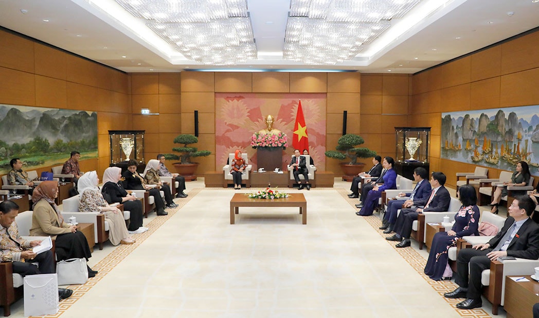 Phó Chủ tịch Thường trực Quốc hội Trần Thanh Mẫn tiếp Đoàn đại biểu Hội đồng Đại biểu địa phương Indonesia -0