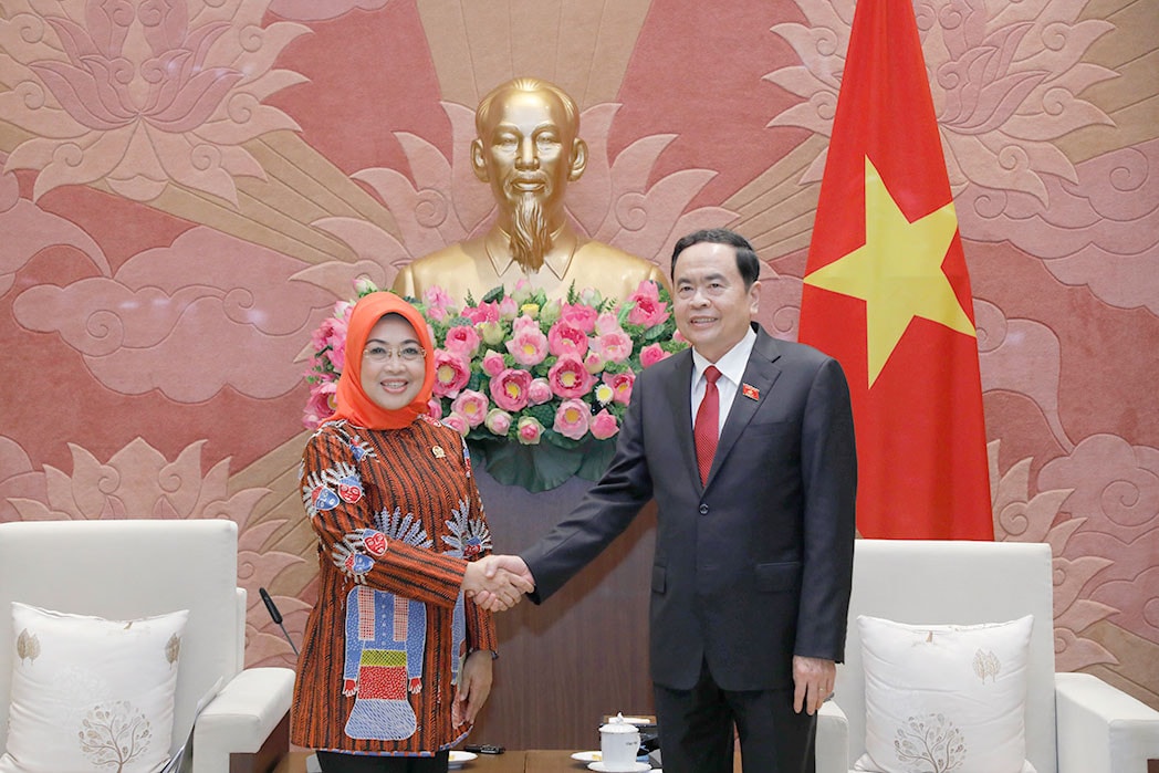 Phó Chủ tịch Thường trực Quốc hội Trần Thanh Mẫn tiếp Đoàn đại biểu Hội đồng Đại biểu địa phương Indonesia