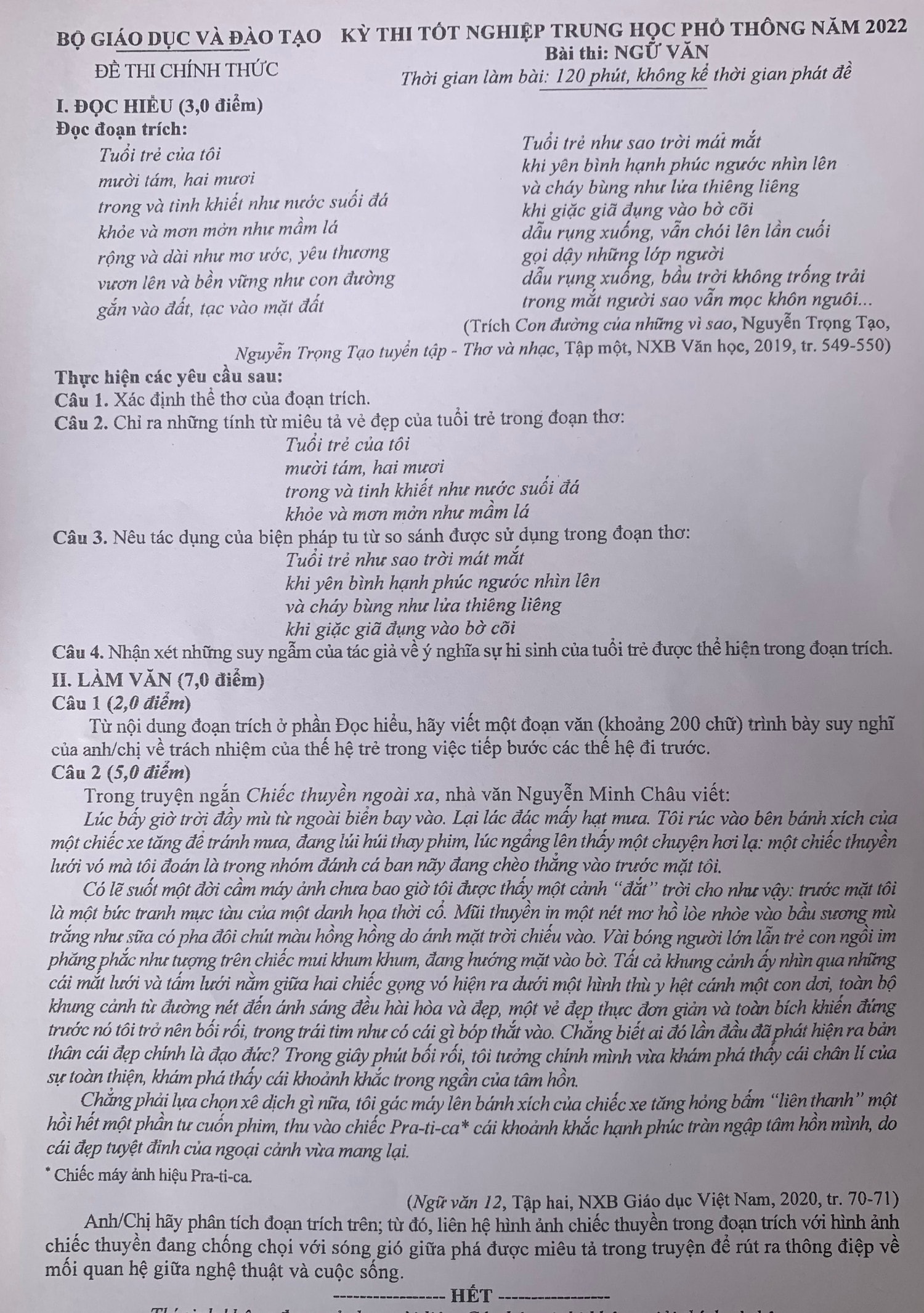 Giáo viên, học sinh đánh giá: Đề thi Ngữ văn “có đất” để thí sinh thể hiện quan điểm cá nhân -0
