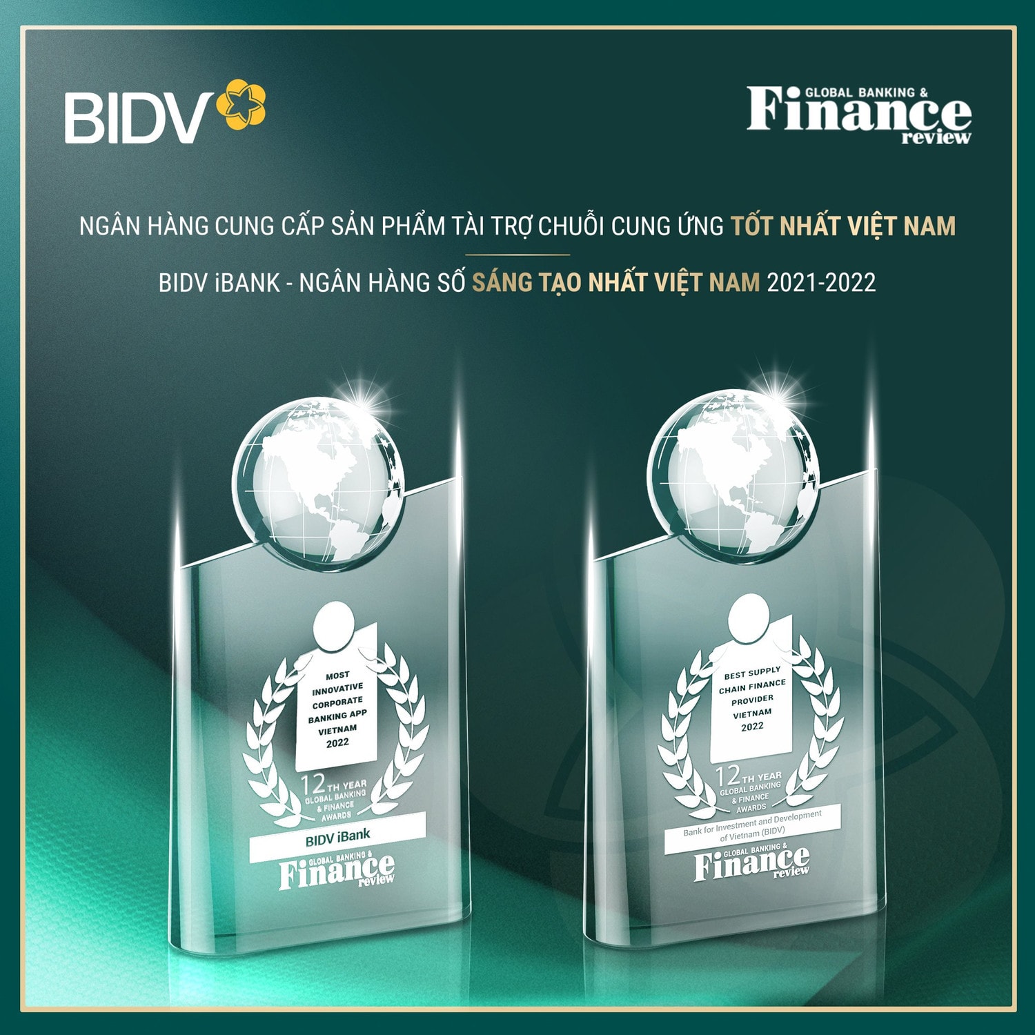 BIDV nhận 2 giải thưởng quốc tế của Tạp chí GBAF -0