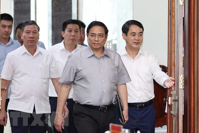 Thủ tướng Chính phủ Phạm Minh Chính làm việc với Ban Thường vụ Tỉnh ủy Hậu Giang -0