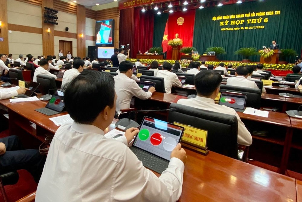 HĐND thành phố Hải Phòng lần đầu tiên triển khai ứng dụng Kỳ họp số -0
