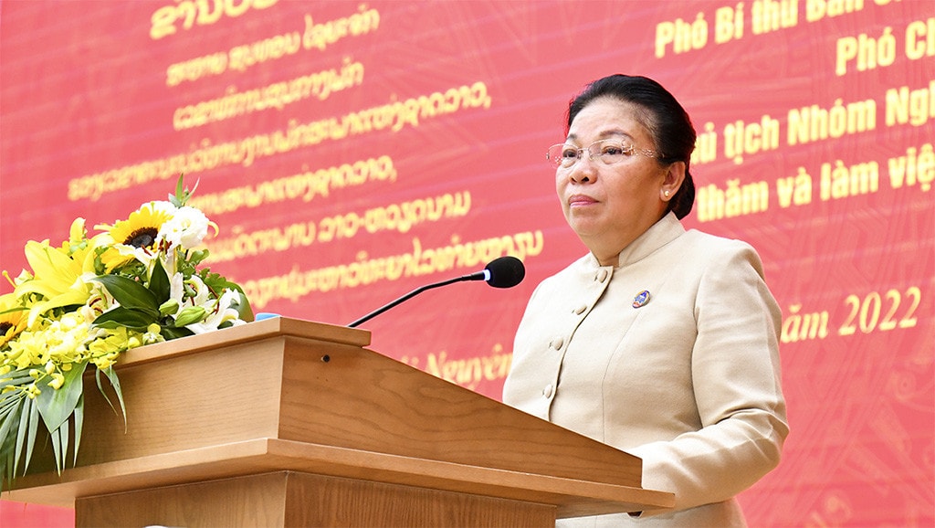 Phó Chủ tịch Quốc hội Lào Sounthone Xayachak thăm, làm việc tại Đại học Thái Nguyên -3