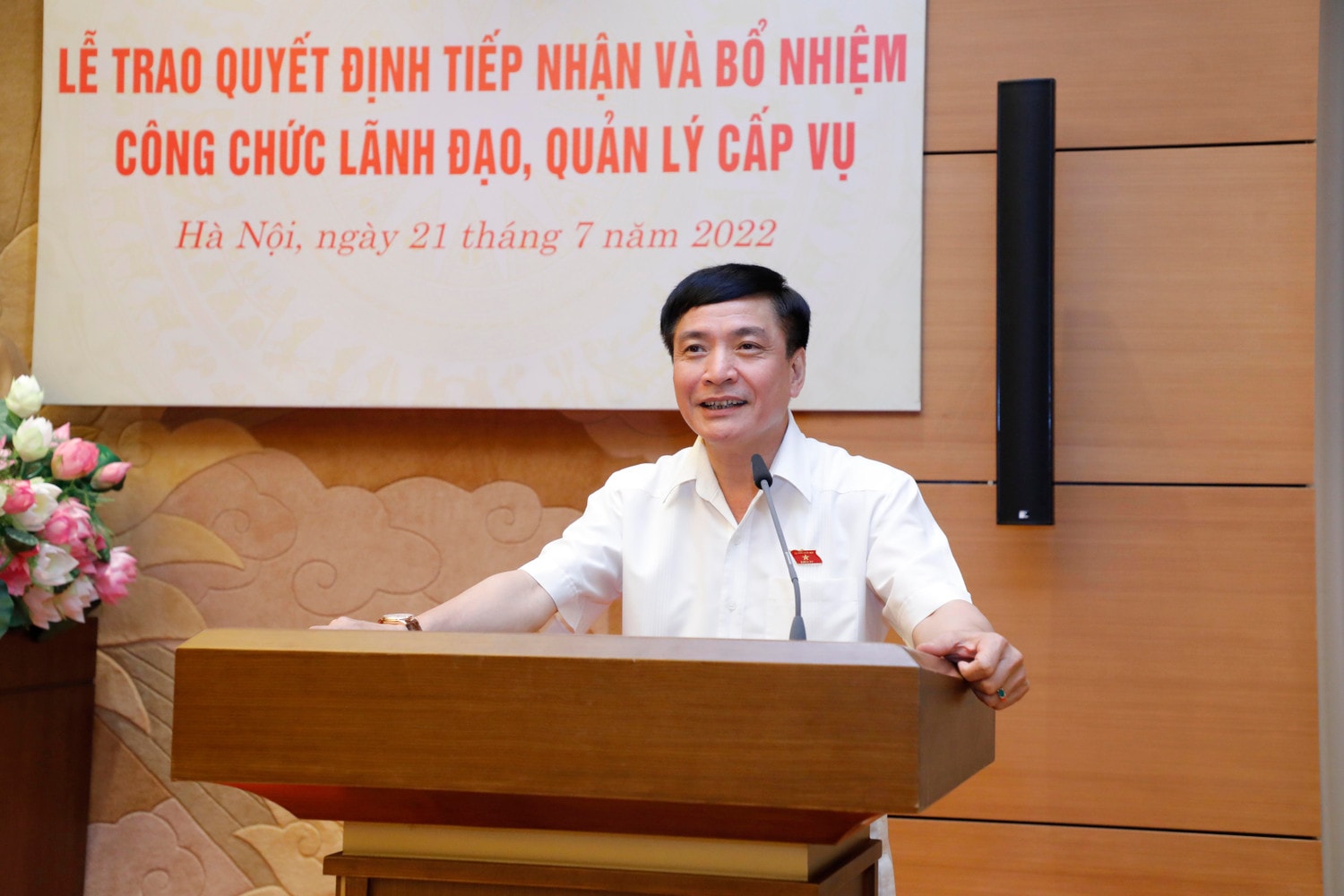 Tổng Thư ký, Chủ nhiệm Văn phòng Quốc hội Bùi Văn Cường phát biểu