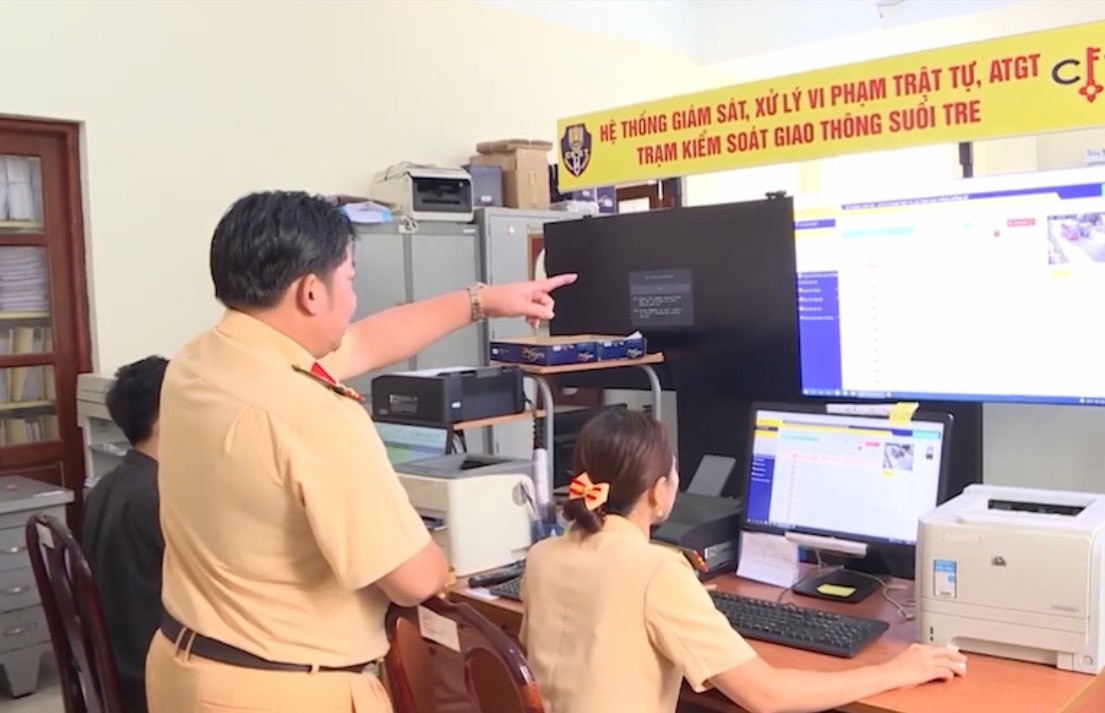 Trạm CSGT Suối Tre tăng cường các biện pháp bảo đảm an toàn giao thông. Nguồn: ITN