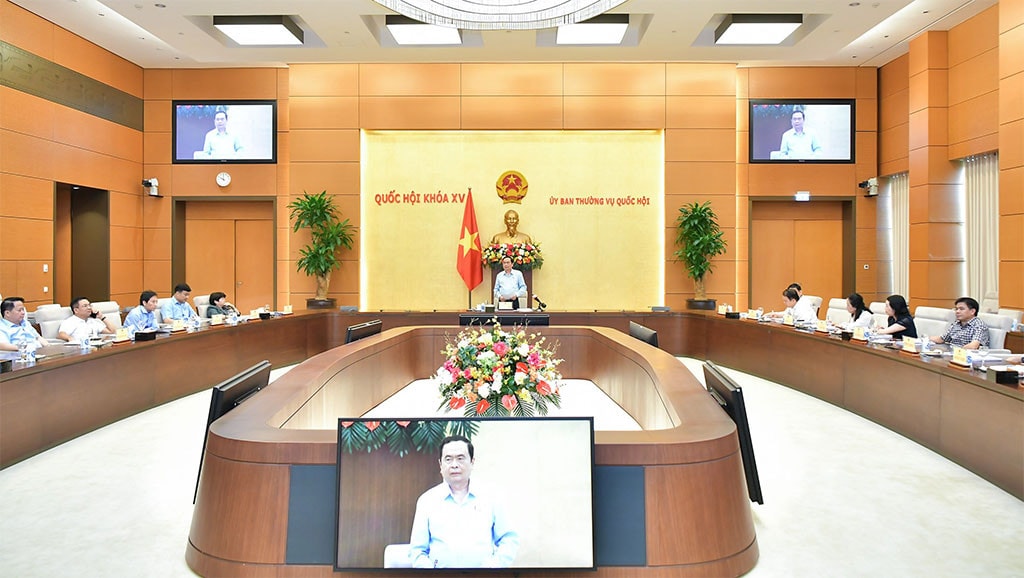 Phó Chủ tịch Thường trực Quốc hội Trần Thanh Mẫn chủ trì cuộc họp giao ban giữa Lãnh đạo Quốc hội và Thường trực các cơ quan của Quốc hội -1