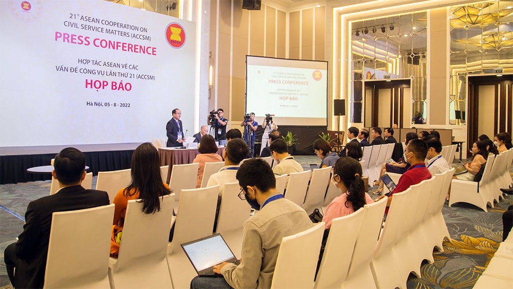 Bộ Nội vụ Họp báo kết quả Hội nghị hợp tác ASEAN về các vấn đề công vụ lần thứ 21 -0