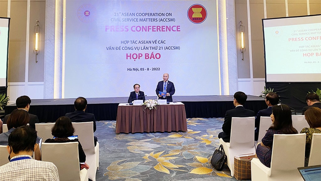 Bộ Nội vụ Họp báo kết quả Hội nghị hợp tác ASEAN về các vấn đề công vụ lần thứ 21 -1