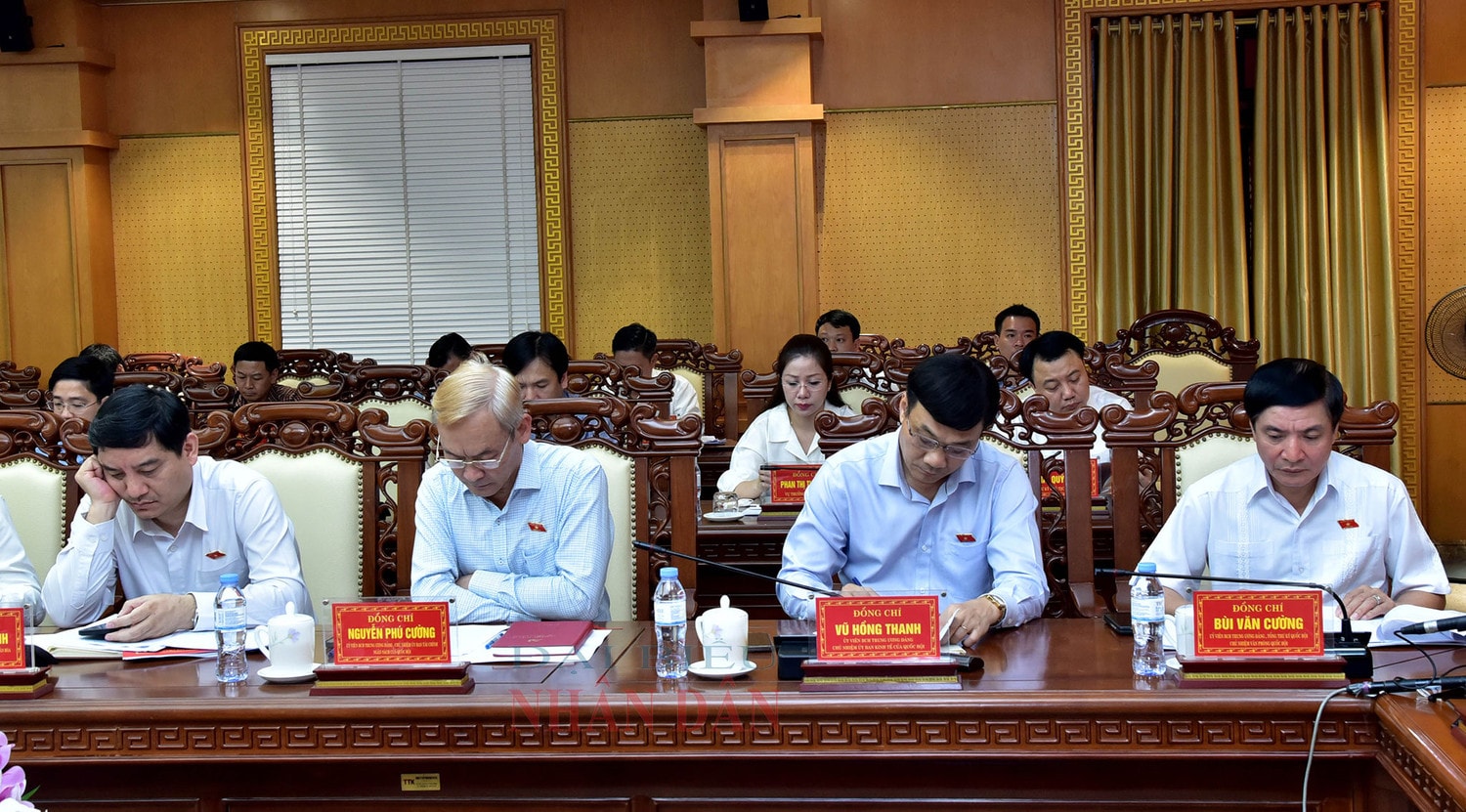 Chủ tịch Quốc hội Vương Đình Huệ làm việc với Ban Thường vụ Tỉnh ủy Hà Tĩnh -0