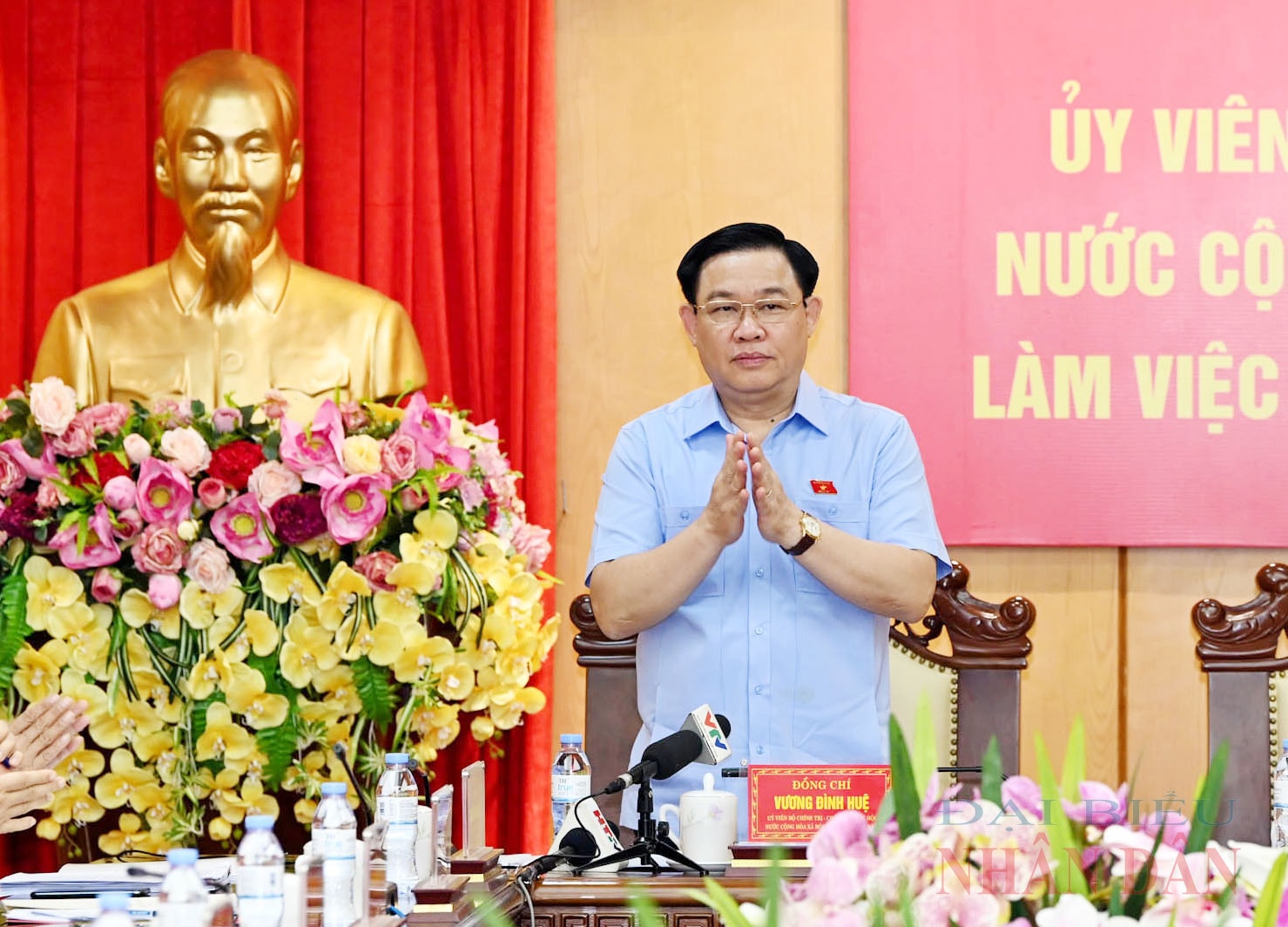 Chủ tịch Quốc hội Vương Đình Huệ làm việc với Ban Thường vụ Tỉnh ủy Hà Tĩnh -0