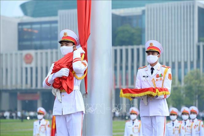 Lễ thượng cờ mừng Quốc khánh ở Lăng Chủ tịch Hồ Chí Minh -0