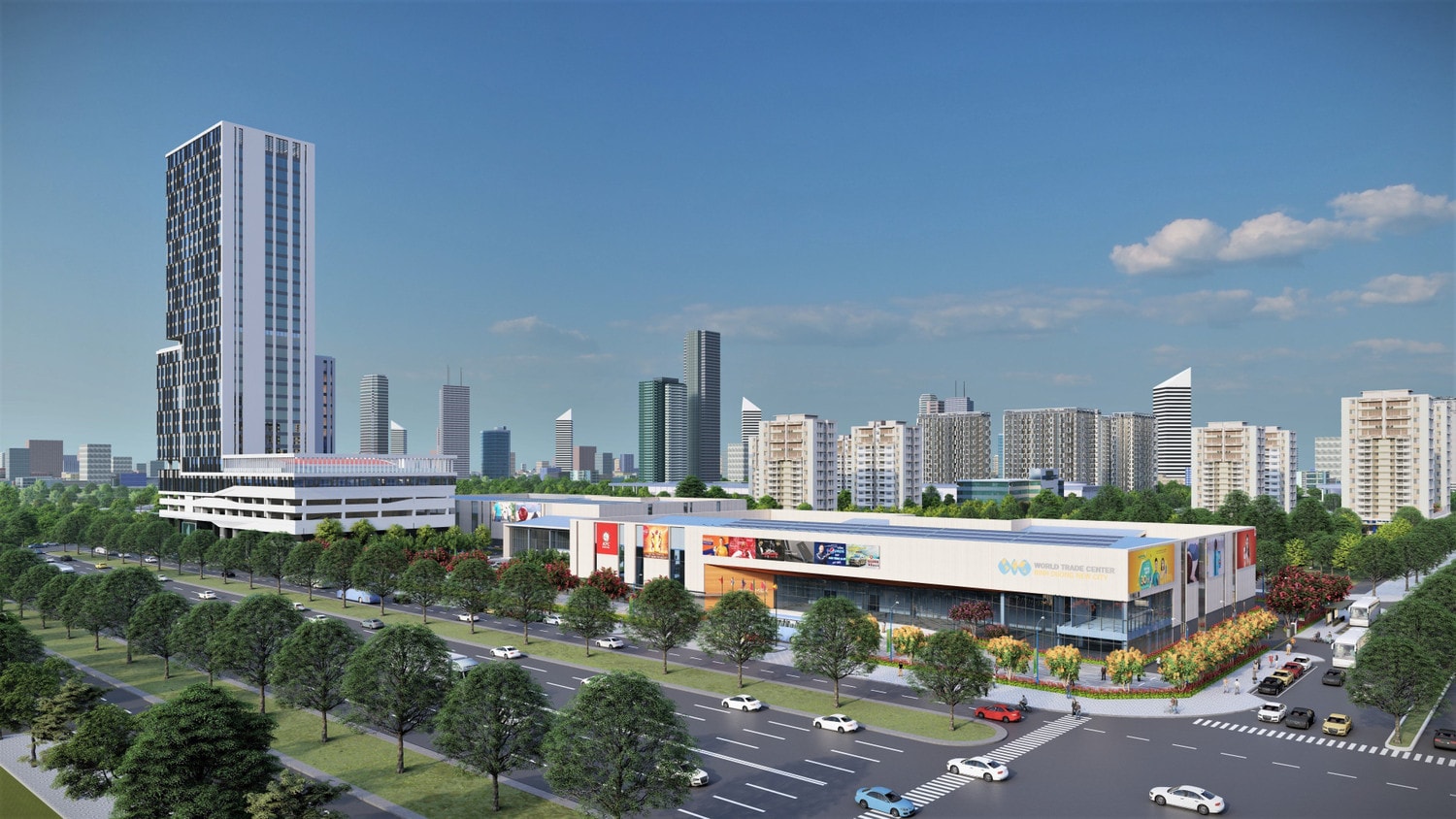 Phối cảnh Dự án tòa nhà World Trade Center Tower (A9) và tòa nhà triển lãm World Trade Centre Expo