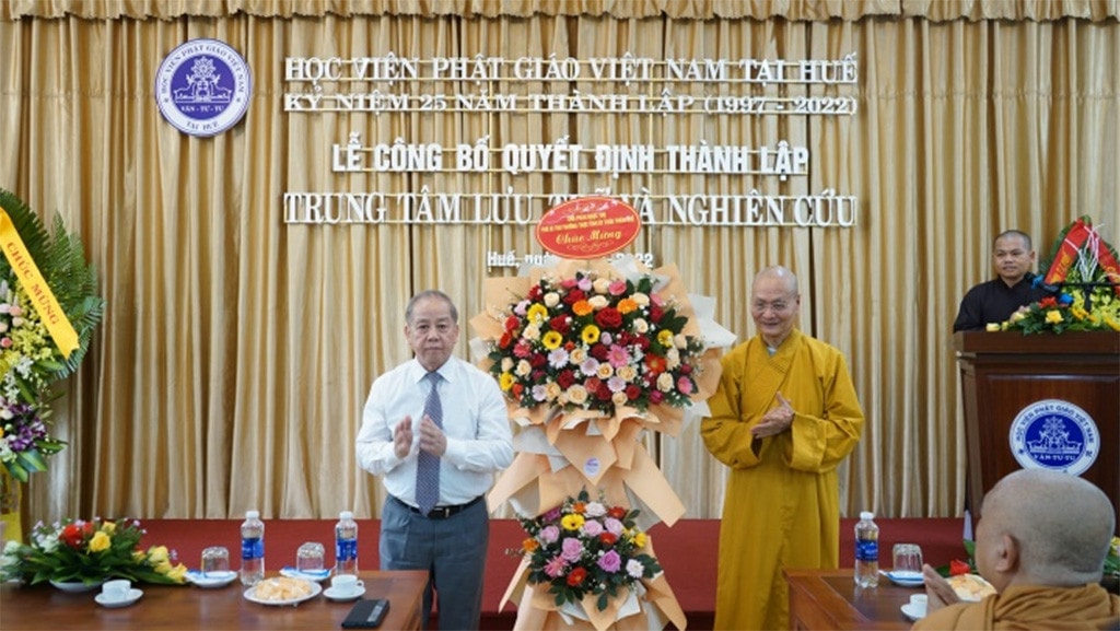 Thành lập Trung tâm Lưu trữ và Nghiên cứu thuộc Học viện Phật giáo Việt Nam tại Huế -0