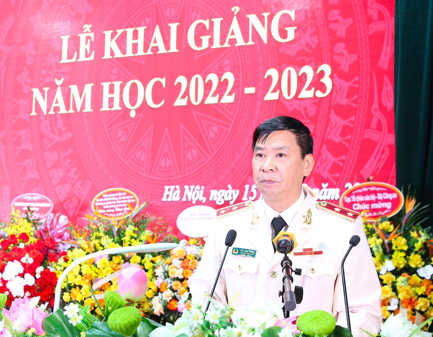Chủ nhiệm Ủy ban Quốc phòng và An ninh Lê Tấn Tới dự Lễ khai giảng năm học mới tại Học viện Cảnh sát nhân dân