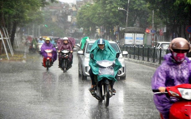 Khu vực Bắc và Trung Bộ có nơi mưa rất to, lượng mưa trên 200mm -0