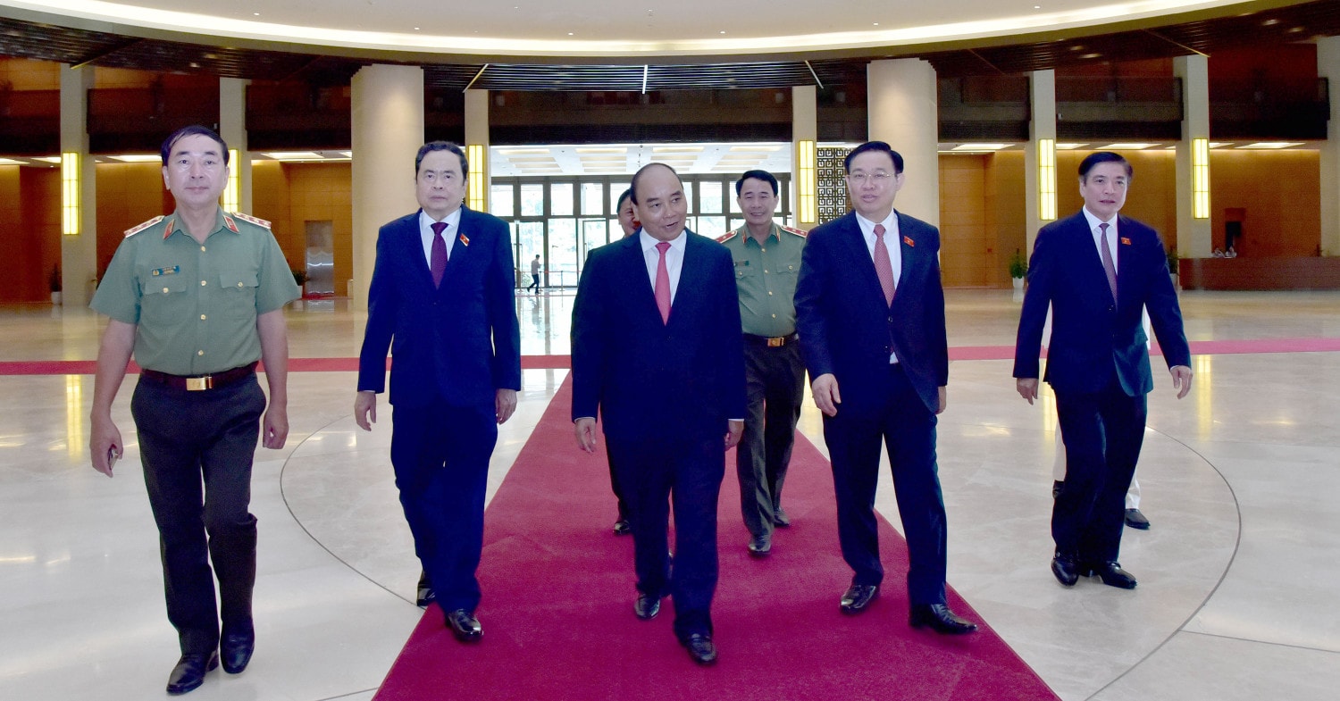 Chủ tịch Nước Nguyễn Xuân Phúc, Chủ tịch Quốc hội Vương Đình Huệ dự kỷ niệm 30 năm thành lập Ủy ban Quốc phòng và An ninh -0