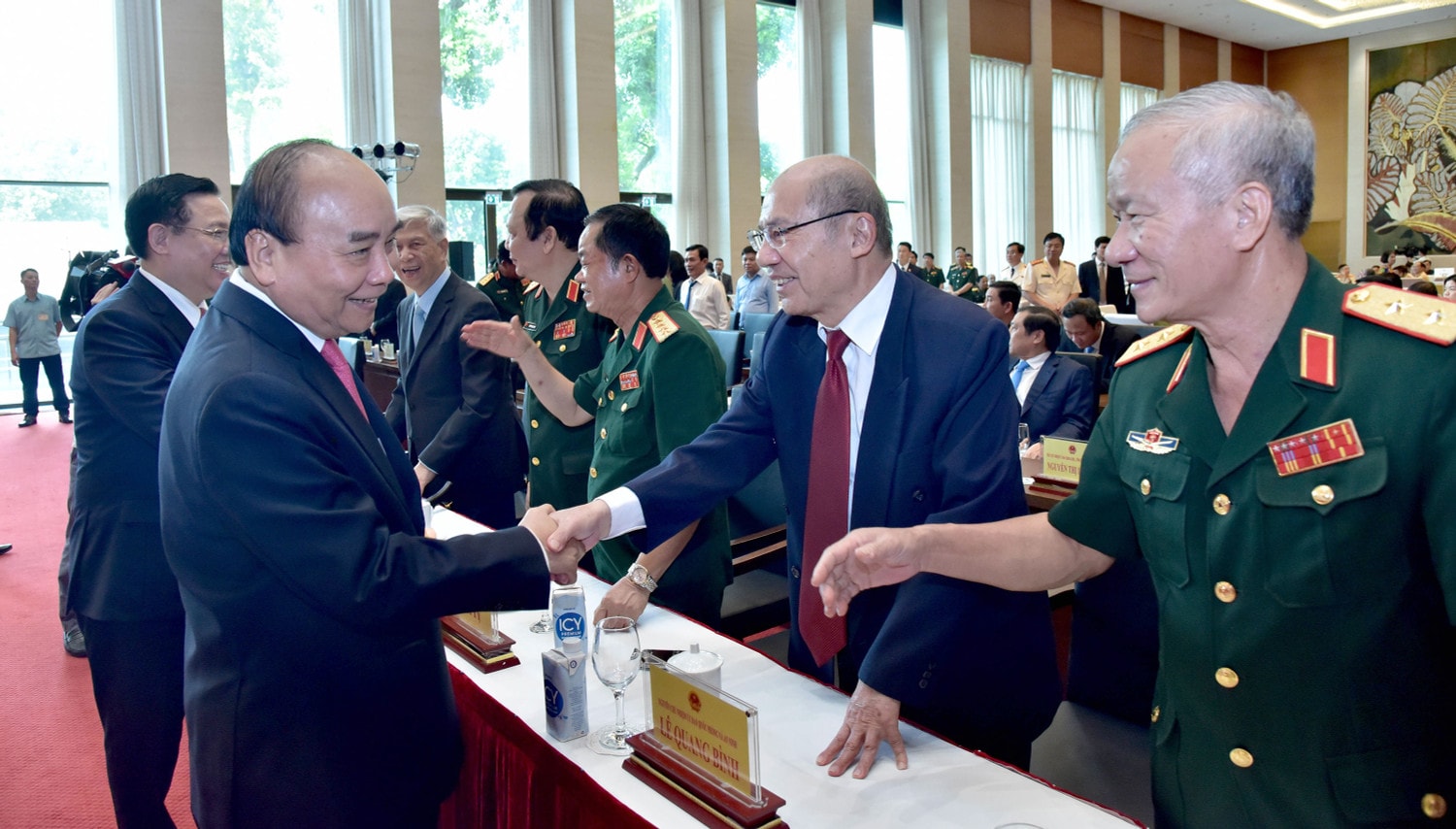 Chủ tịch Nước Nguyễn Xuân Phúc, Chủ tịch Quốc hội Vương Đình Huệ dự kỷ niệm 30 năm thành lập Ủy ban Quốc phòng và An ninh -0