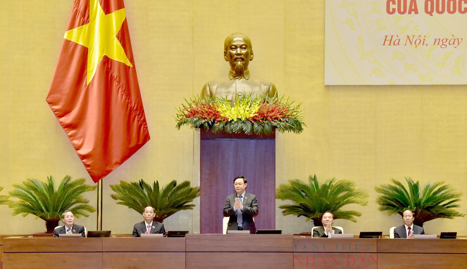 Chủ tịch Quốc hội Vương Đình Huệ chủ trì Hội nghị triển khai Chương trình giám sát năm 2023 của Quốc hội -0