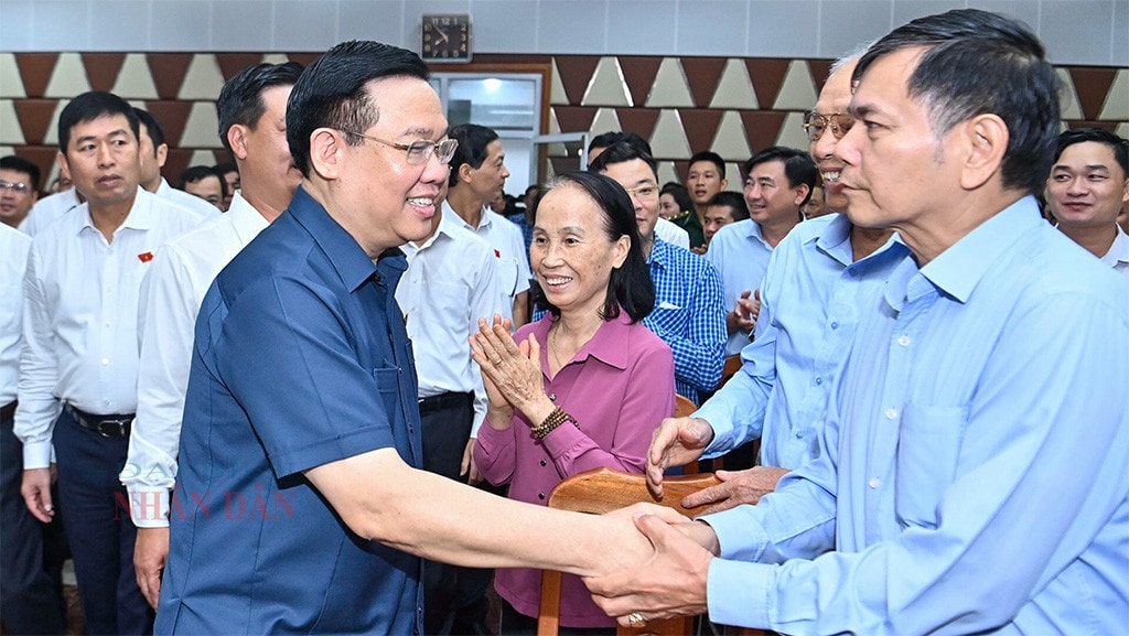 Một số hình ảnh Chủ tịch Quốc hội Vương Đình Huệ tiếp xúc cử tri huyện Thuỷ Nguyên, TP. Hải Phòng -0