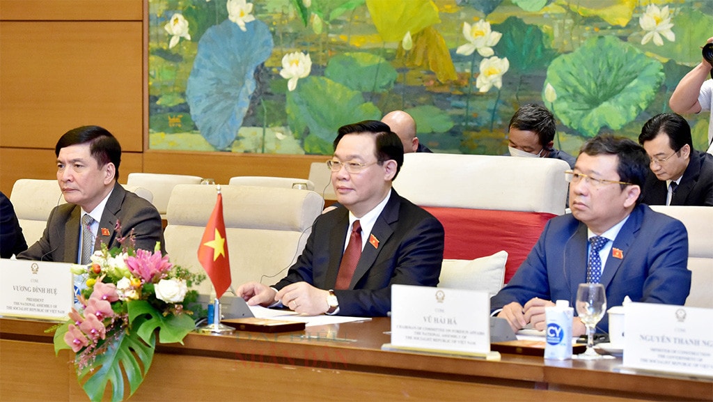 Một số hình ảnh Chủ tịch Quốc hội Vương Đình Huệ tiếp Thủ tướng Cộng hòa Cuba Manuel Marrero Cruz