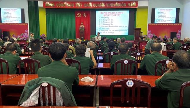 BHXH huyện phối hợp với Hội cựu chiến binh huyện tuyên truyền chính sách BHXH, BHYT -0