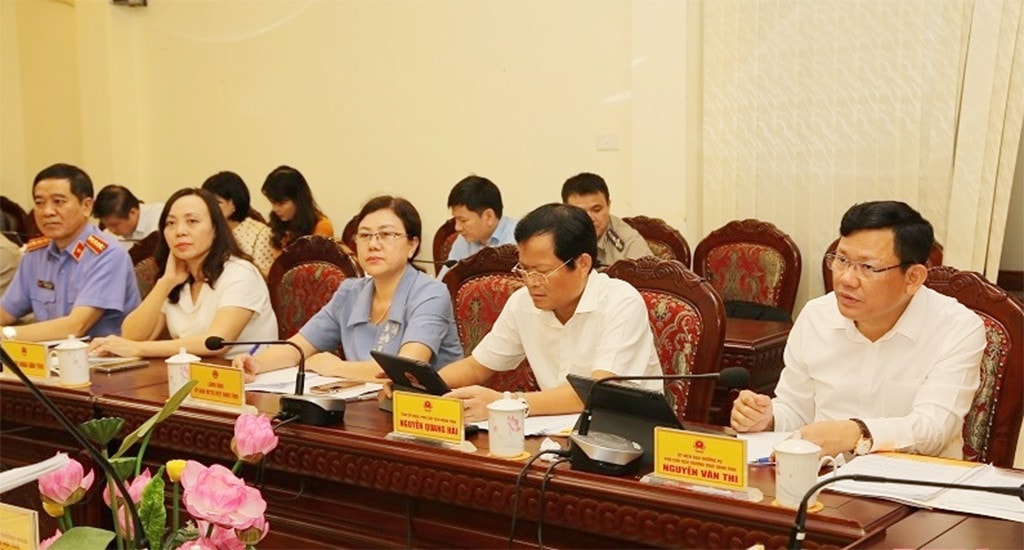 Đoàn ĐBQH tỉnh Thanh Hóa làm việc với UBND, Ủy ban MTTQ tỉnh, và các cơ quan khối tư pháp -0