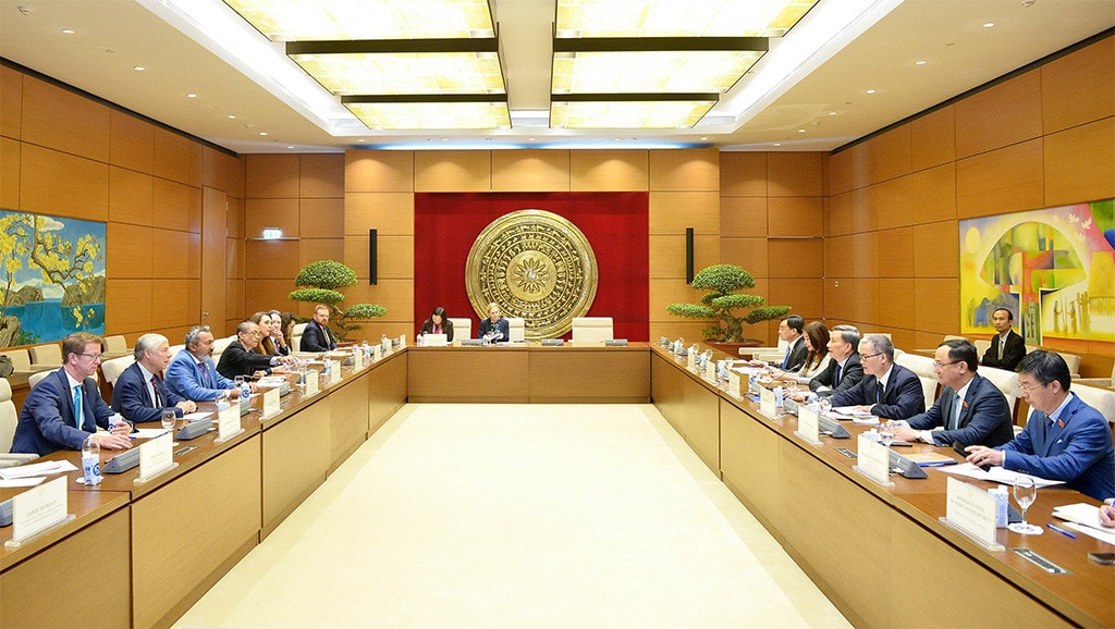 Chủ nhiệm Ủy ban Khoa học, Công nghệ và Môi trường Lê Quang Huy làm việc với Đoàn nghị sĩ Hạ viện Hoa Kỳ -1
