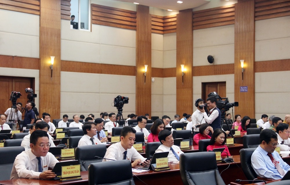Các đại biểu dự Kỳ họp Khai mạc Kỳ họp thứ 8, HĐND thành phố Hải Phòng Khóa XVI -0