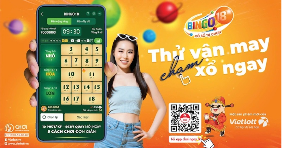 Trải nghiệm nhanh xổ số Bingo18 trên Vietlott SMS -0