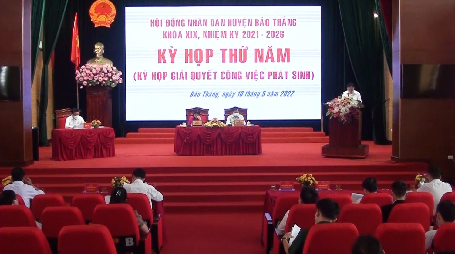 Kỳ họp thứ 5, HĐND huyện Bảo Thắng Khóa XIX, nhiệm kỳ 2021 - 2026 - ẢNH DUY PHONG
