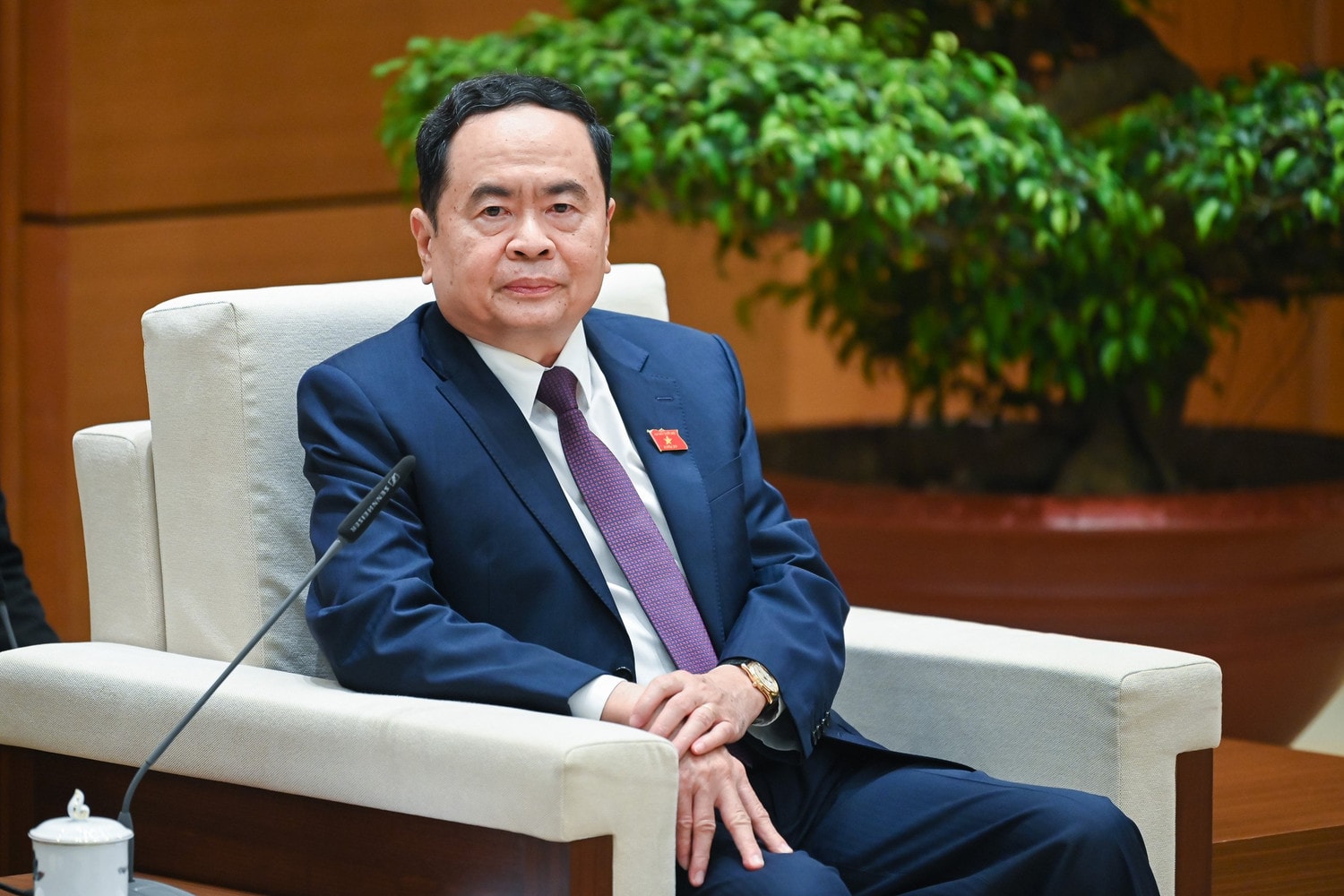 Phó Chủ tịch Thường trực Quốc hội Trần Thanh Mẫn tại cuộc tiếp Nhóm Nghị sĩ hữu nghị Romania - Việt Nam - ảnh: Thanh Chi 