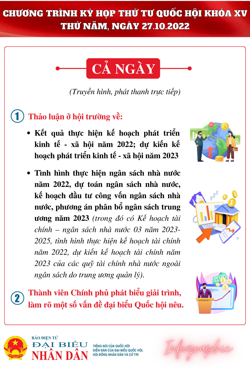 Chương trình làm việc của Quốc hội ngày 27.10 -0