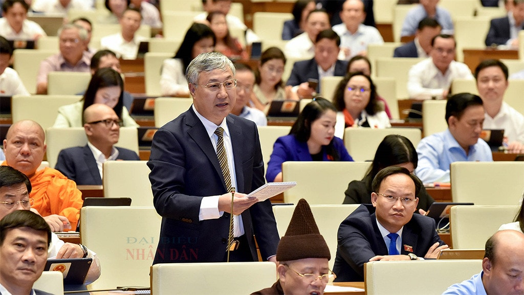Một số hình ảnh phiên chất vấn và trả lời chất vấn đối với lĩnh vực xây dựng của Bộ trưởng Bộ Xây dựng Nguyễn Thanh Nghị -7