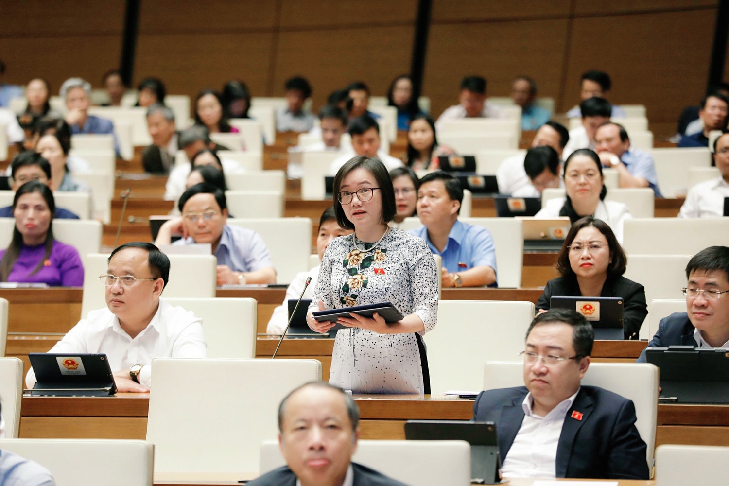 ĐBQH Thái Thị An Chung (Nghệ An) chất vấn Bộ trưởng Bộ Nội vụ Sôi nổi, trách nhiệm, rõ lộ trình và giải pháp -0