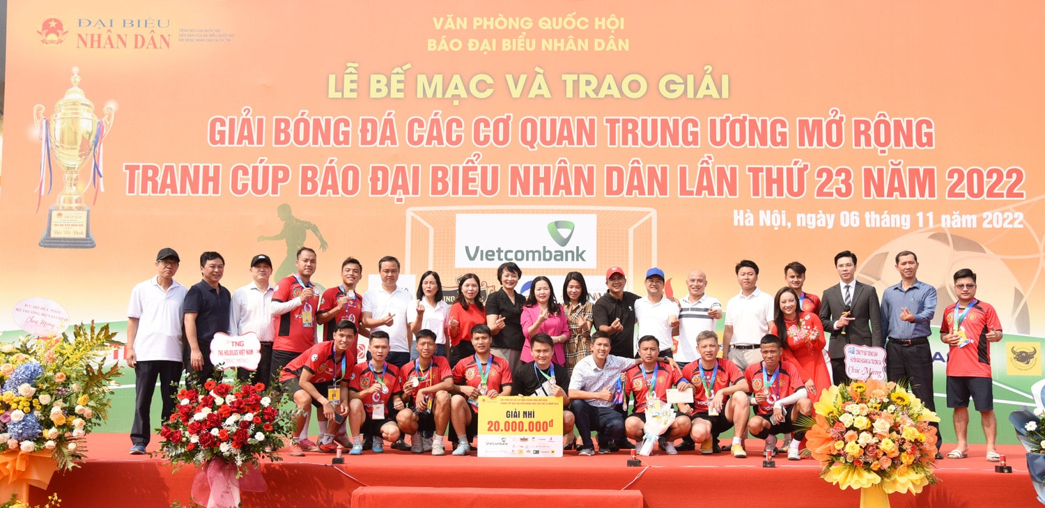 Lễ Bế mạc và trao giải Giải bóng đá các cơ quan Trung ương mở rộng tranh Cúp Báo Đại biểu Nhân dân lần thứ 23 -3