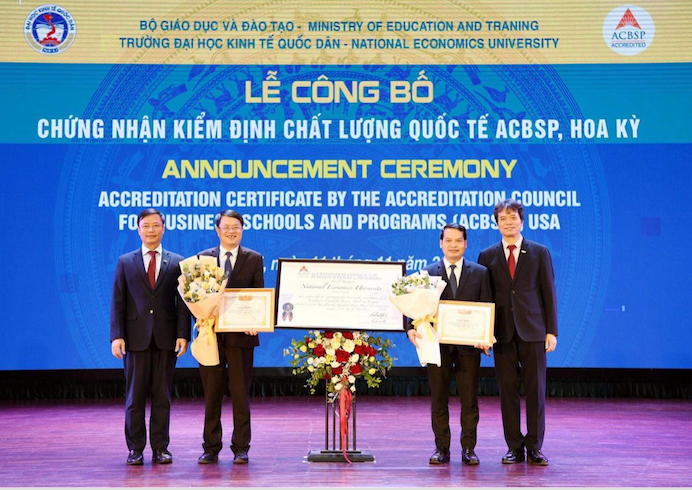 Trường ĐH Kinh tế Quốc dân có 11 chương trình đạt kiểm định chất lượng quốc tế ACBSP, Hoa kỳ -0