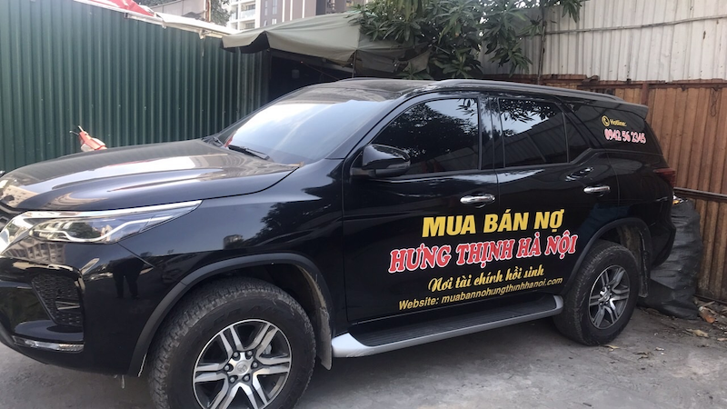 Phương tiện dùng để đòi nợ của nhóm đối tượng.