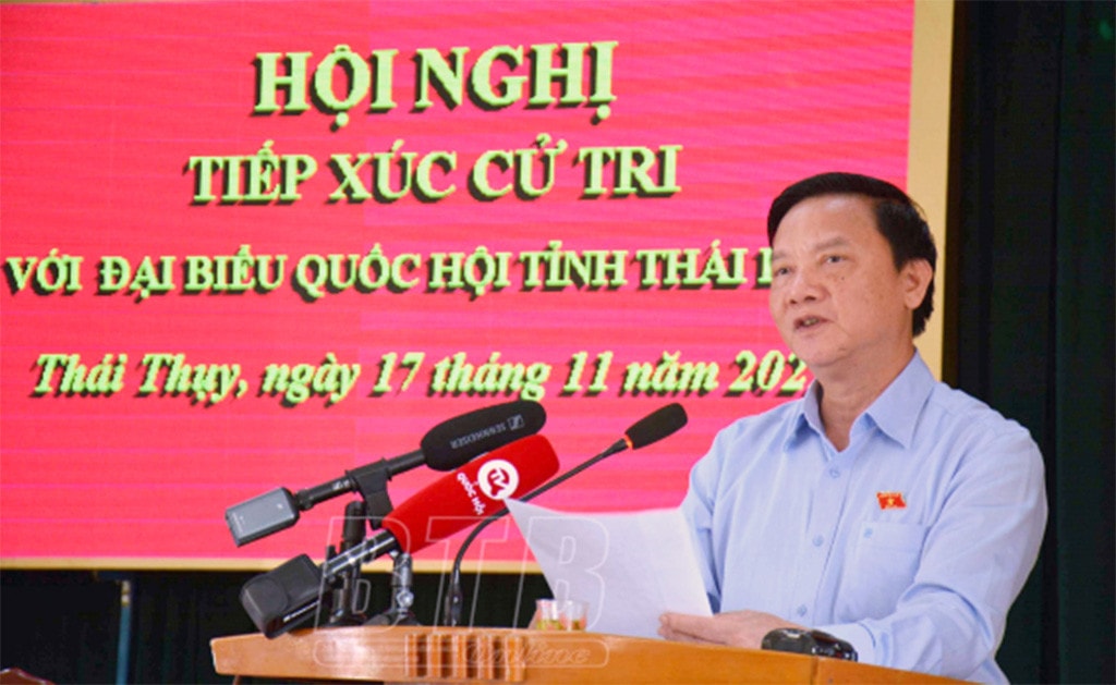 Phó Chủ tịch Quốc hội Nguyễn Khắc Định tiếp xúc cử tri tại huyện Thái Thụy, tỉnh Thái Bình -2