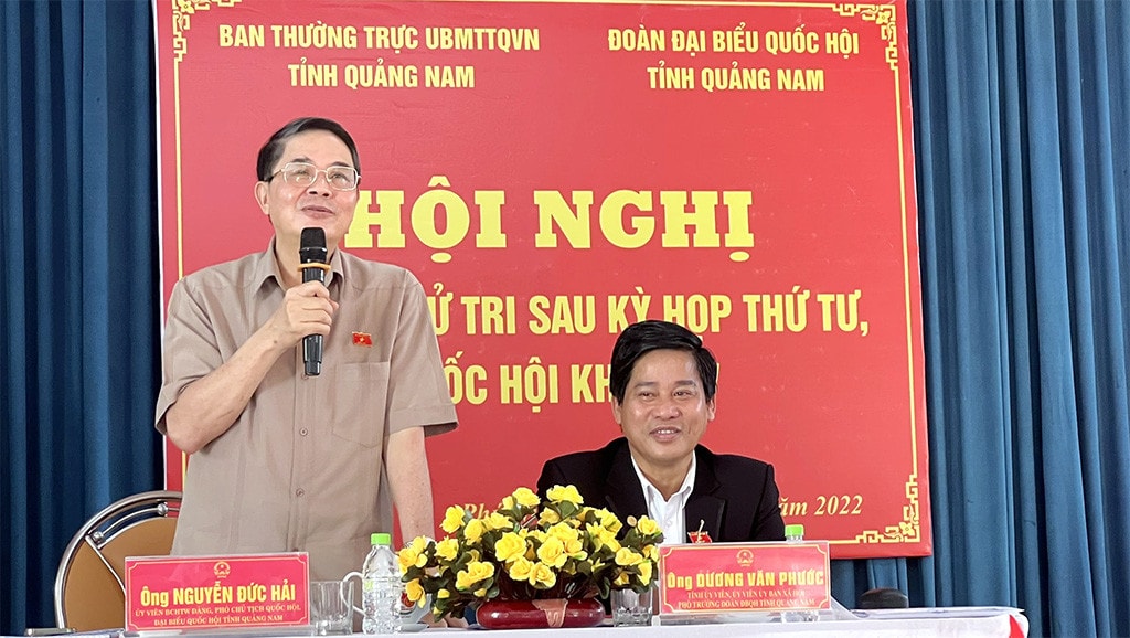 Phó Chủ tịch Quốc hội Nguyễn Đức Hải tiếp xúc cử tri huyện Phú Ninh, tỉnh Quảng Nam -3