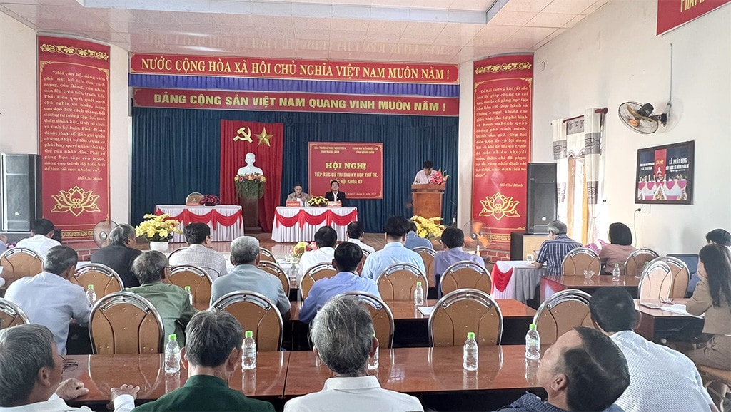 Phó Chủ tịch Quốc hội Nguyễn Đức Hải tiếp xúc cử tri huyện Phú Ninh, tỉnh Quảng Nam -0