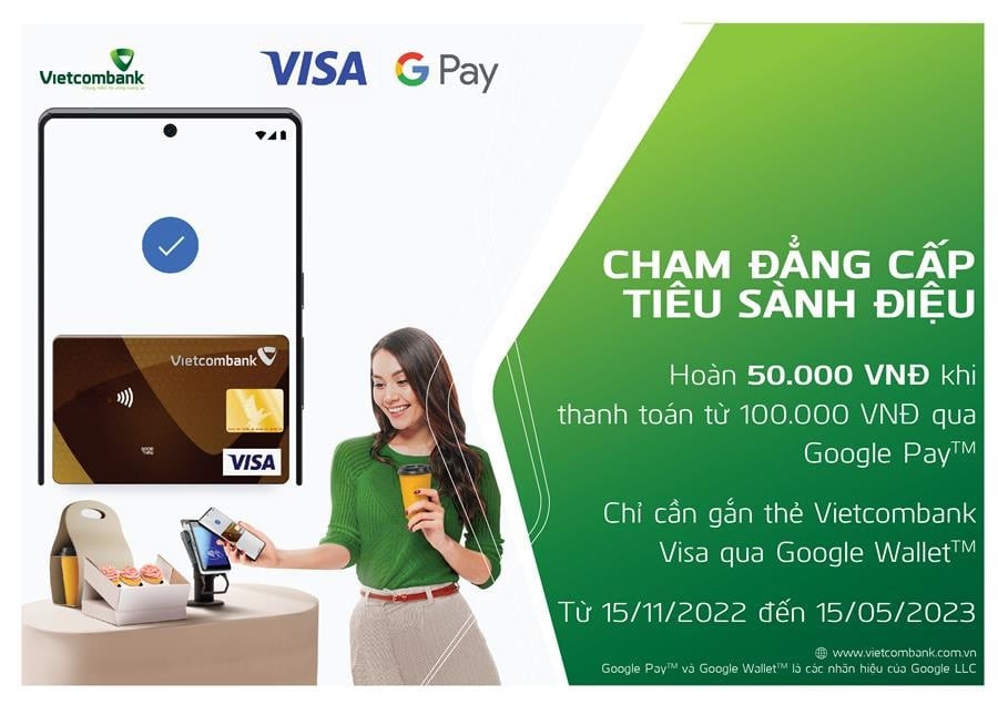 Vietcombank chính thức triển khai dịch vụ thanh toán qua Google Wallet cho thẻ Visa -0