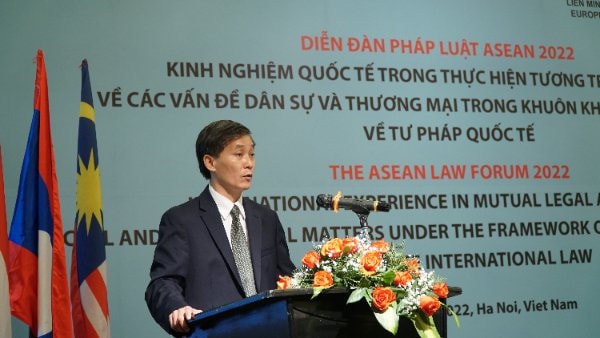 Diễn đàn pháp luật ASEAN 2022:  Đẩy mạnh hợp tác giữa ASEAN và quốc tế -0