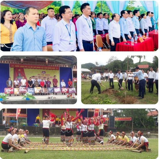 Các ĐBQH tỉnh dự ngày hội Đại đoàn kết toàn dân tộc gắn với TXCT tại bản Phục, xã Đôn Phục, huyện Con Cuông Sapo chính -0