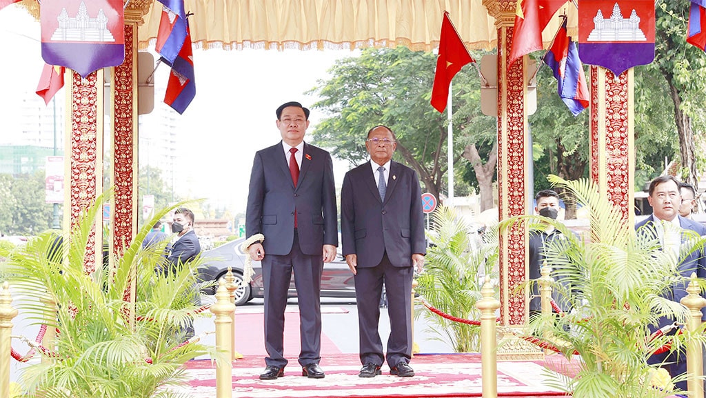 Một số hình ảnh Lễ đón Chủ tịch Quốc hội Vương Đình Huệ thăm chính thức Vương quốc Campuchia -0