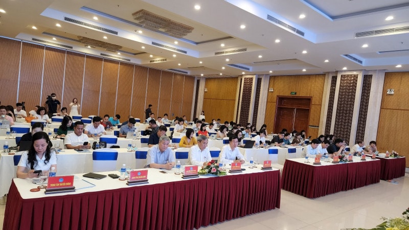 Hội nghị Tập huấn kiến thức về BHXH, BHYT cho nhà báo phóng viên, biên tập viên chuyên trách thuộc các cơ quan thông tấn, báo chí năm 2022. Ảnh QV