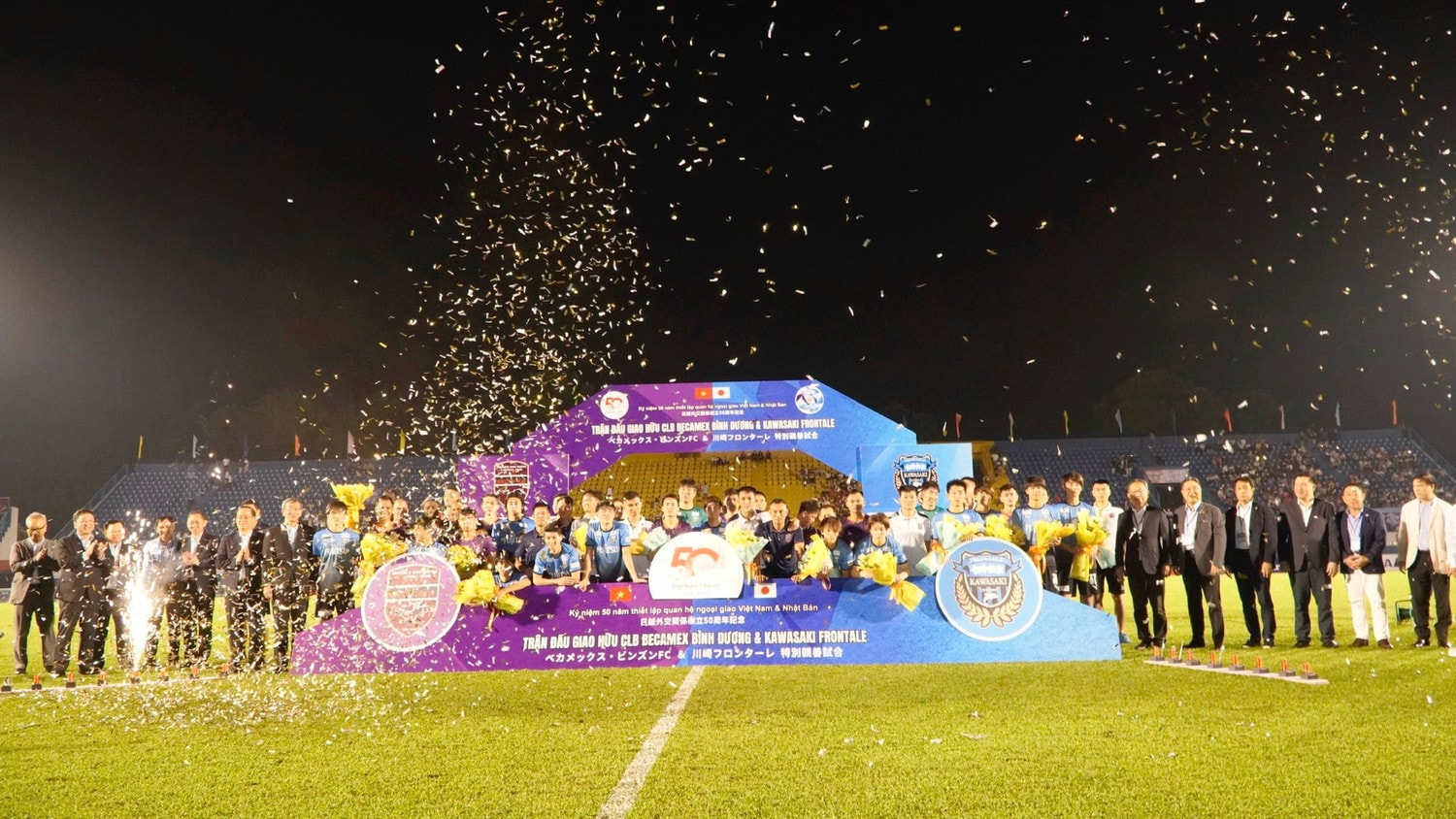Trận giao hữu bóng đá giữa CLB Becamex Bình Dương và Kawasaki Frontale -0